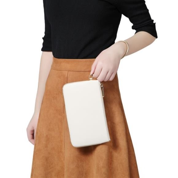 Zip Wristlet Wallet Clutch - RFID Blocking PU  Multi Card Holder Organizer - Picture 3 of 5